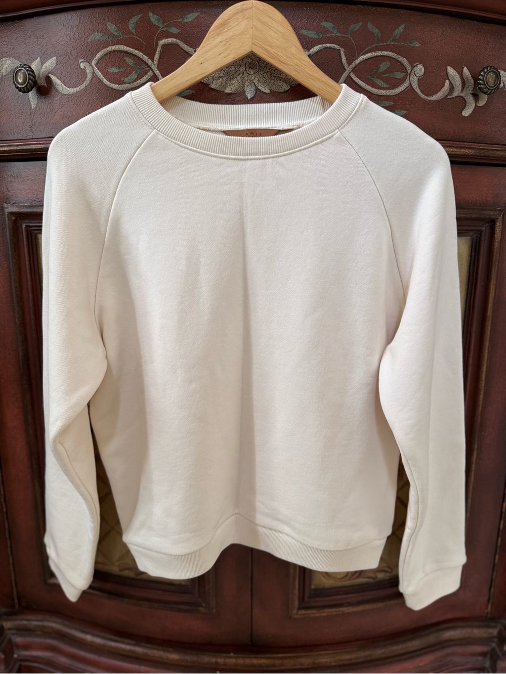 JAMIE HALLER The Daily cotton-terry sweatshirt in Ecru - size S - Picture 4 of 4